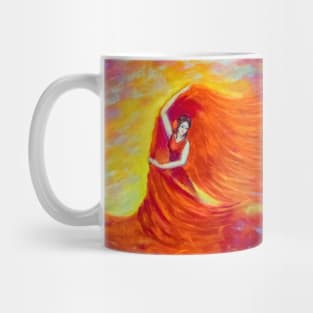 Spanish dancer in red dress Mug